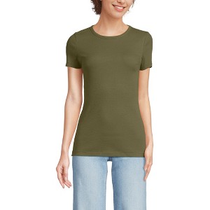 Lands' End Women's Cotton Rib T-shirt - 1 of 3