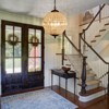 LLHZSY LLHZSY 1/3/5-Light Retro French Crystal Globe Chandelier-Beaded Accent Globe Shade, Adjustable Height-Antique Brass/Antique Bronze - 2 of 4