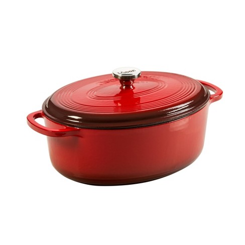 Lodge 6qt Cast Iron Enamel Dutch Oven Red : Target