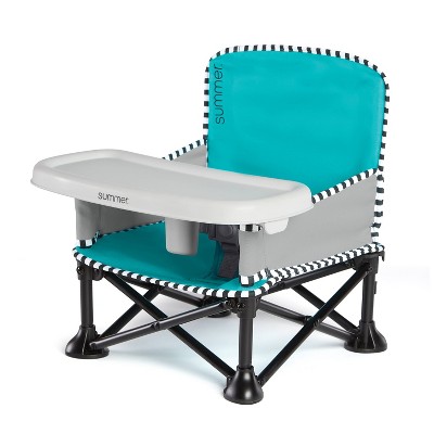 Summer Infant Pop 'n Sit Sweet Life Edition Booster Travel Booster and Chair - Aqua Sugar