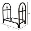 Nature Spring Indoor Arched Finial Firewood Storage Rack, Black - 3 of 4