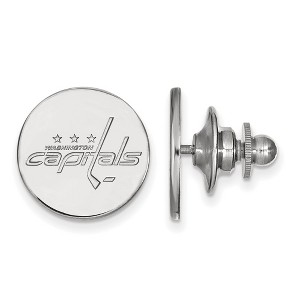 Black Bow Jewelry Sterling Silver Washington Capitals NHL Pin - 1 of 3