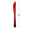 Smarty Had A Party Shiny Metallic Red Plastic Knives - 600 pcs - 3 of 4