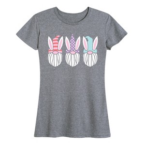 Women's - Instant Message - Easter Gnome Faces Short Sleeve Graphic T-Shirt - 1 of 4