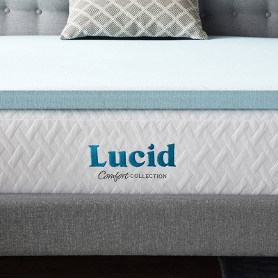 Lucid Comfort Collection 4 Inch Gel and Aloe Infused Memory Foam Topper -  Twin HDLU40TT30GT - The Home Depot