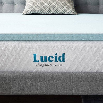 Lucid Comfort Collection 4 in. Gel and Aloe Infused Memory Foam Topper -  Queen HDLU40QQ30GT - The Home Depot