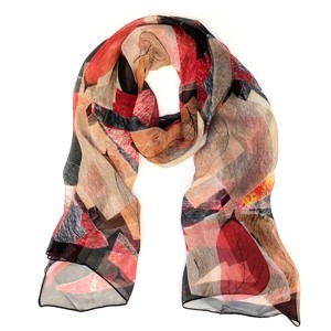 Wrapables Lightweight Sheer Silky Feeling Georgette Scarf, Black Eco-Trendy - 1 of 4