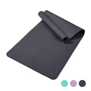 Yoga Mat, Exercise Yoga Mat with Non-Slip Design, 72" x 24" TPE Exercise Mat, Multi-Purpose Workout Mat for Women, Pilates Fitness and Floor Exercises - 1 of 4