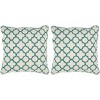 Sandre Pillow (Set of 2) - Teal - 20"X20" - Safavieh - 2 of 2