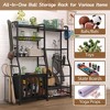 MOEPISY Garage Sports Equipment Organizer, Golf Bag Storage Rack, Heavy Duty Ball Holder with Basket & Hooks - 3 of 4