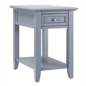 Resnick Accent Table with Hidden Outlet - Gray - Inspire Q