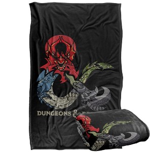Kids' Dungeons & Dragons Dragons In Dragons Silky Touch Blanket White 36X58 - 1 of 4