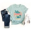 Simply Sage Market Wild Spirit Distressed Short Sleeve Tee - L - Seafoam - 3 of 4