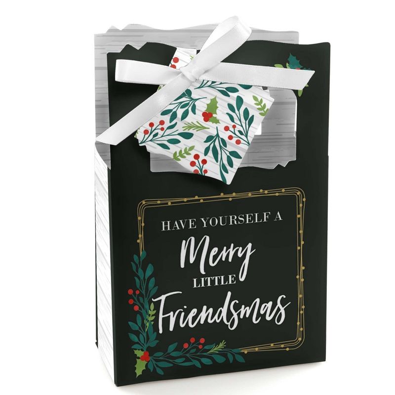 Big Dot of Happiness Rustic Merry Friendsmas - Friends Christmas Party Favor Boxes - Set of 12, 1 of 7