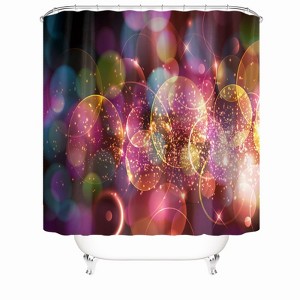 Shining Aperture Shower Curtains for Bathroom Waterproof Fabric Bath Curtain Durable Soft Stylish Bathroom Decor 72x72 Inch - 1 of 1