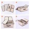 REGALWOVEN Shelves Closet Collapsible Fabric Storage Bin Basket with Handle and Lid 2 Pcs - 3 of 4