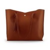 Gearonic Women Large Tote Bag Tassels Faux Leather Shoulder Handbags - 2 of 4