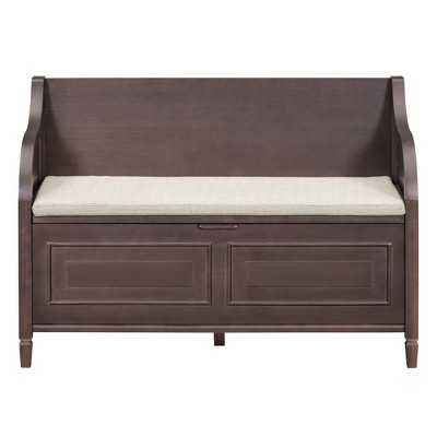 NicBex Modern 41.9" Storage Bench with High Back for Living Room and Entryway