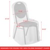 Lann's Linens 100 pcs Polyester Banquet Chair Covers for Wedding/Party - Cloth Fabric Slipcovers - 2 of 4