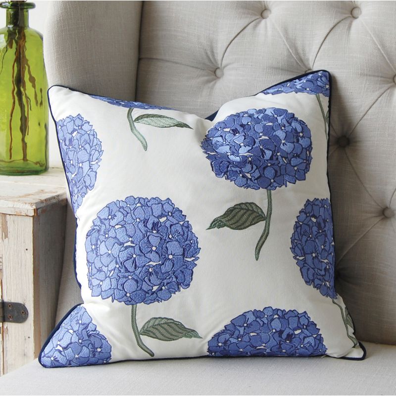 RightSide Designs Hydrangea Pattern Indoor / Outdoor Throw Pillow, 2 of 6