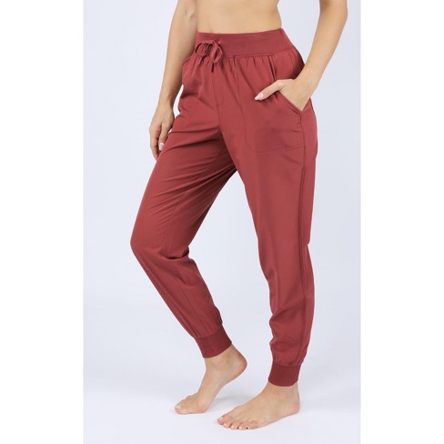 red ankle pants for ladies