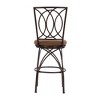 30"x34" Dana Big and Tall Microsuede Metal Crossed Legs Swivel Seat Barstool - Powell Company - 4 of 4
