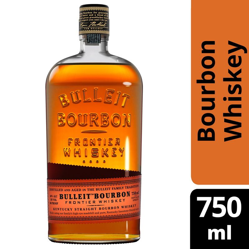 Bulleit Bourbon Frontier Whiskey - 750ml Bottle, 1 of 8