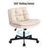 ORRD Larger Size 360° Swivel Office Desk Chair with Wheels, Tilt & Height Adjustable，Beige - 4 of 4