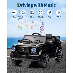 GARVEE 12V Kids Ride on Car Licensed Mercedes Benz G63 w/Remote Control, Soft Start, Wheels Suspension, LED Light, Bluetooth - 1 of 4