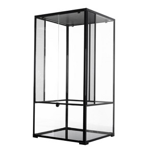 REPTI ZOO Reptile Glass Terrarium Tank Double Hinge Door with Screen Ventilation Reptile Terrarium 24" x 24" x 48" - 1 of 4