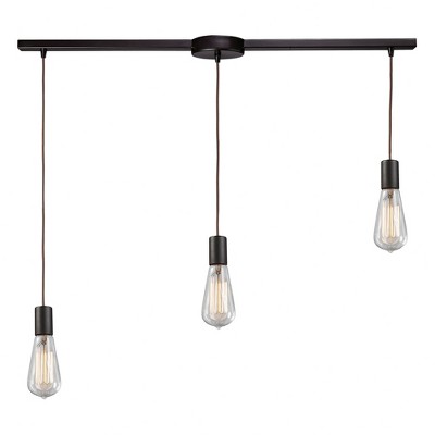 Elk Home Menlow Park 3 - Light Island Pendant Light in  Oiled Bronze