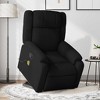 vidaXL Stand Up Black Fabric Massage Recliner Chair - Electric Power Lift, Manual Recline, Vibration Massage, Comfort Padding, and Durable Frame - 2 of 4