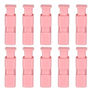 Unique Bargains Plastic Easy Squeeze Lock Food Bag Cinch Clips 10 Pcs - 1 of 4
