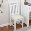 Ridstar 40 in. W Home Vanity Table with Padded Chair, Bookshelf, 4 Drawers & Storage Rack for Office, Bedroom & Living Room-White - 3 of 4