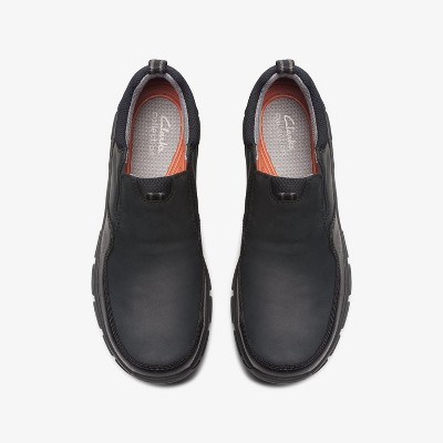 Clarks Mens Walpath Step Black Leather Shoes 9 Medium — фото 6