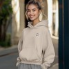 Dalix Heartly Ghost Embroidery Relaxed Hoodie Soft Fleece Sweatshirt Fit Lounge Womens - 3 of 4