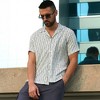 Campus Sutra Men Men's Ivory White Dot Lined Shirt - 2 of 3