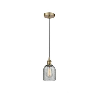 Caledonia - 1 Light Cord Hung Mini Pendant In Industrial Style-9.75 Inches Tall and 5 Inches Wide