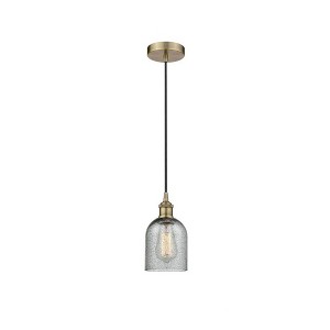 Caledonia - 1 Light Cord Hung Mini Pendant In Industrial Style-9.75 Inches Tall and 5 Inches Wide - 1 of 1