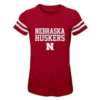 NCAA Nebraska Cornhuskers Girls' Striped T-Shirt