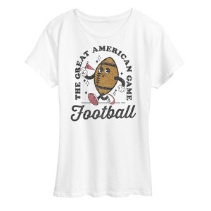 Women's - Instant Message - Vintage Football Mascot Great American Game Short Sleeve Graphic T-Shirt - 1 of 4