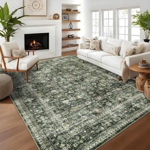 Hallway Runner Rug Machine Washable Vintage Rug Indoor Carpet - 1 of 4