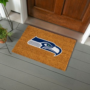 EvergreenNFLSeattle Seahawks Logo Natural Coir 28 x 16 Inches Indoor Outdoor Doormat - 1 of 4