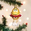 Old World Christmas Blown Glass Ornament for Christmas Tree, M&M'S  Yellow Love You - 3 of 4