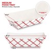 Stock Your Home Small Red & White Checkered Disposable Paper Food Serving Trays (100 Pack) - 2 of 3