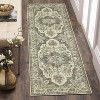 Washable Vintage Floral Oriental Area Rug, Non-Slip Low Pile Carpet, Stain-Resistant Rug for Living Room or Office - 3 of 4