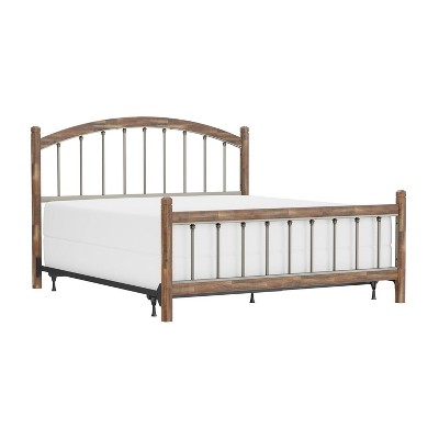 King Bayfront Wood and Metal Bed Pewter - Hillsdale Furniture