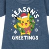 - Pokémon - Pikachu Seasons Greetings Graphic Short Sleeve Fleece Dress - 2 of 4