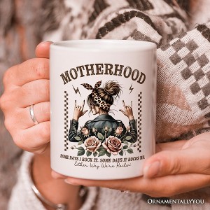 Motherhood Mama Rock Mug, Retro Gift for Strong Moms | OrnamentallyYou - 1 of 3