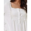 cheibear Women's Victorian Long Sleeve Ruffle Night Gown Sleepwear with Pockets - 4 of 4